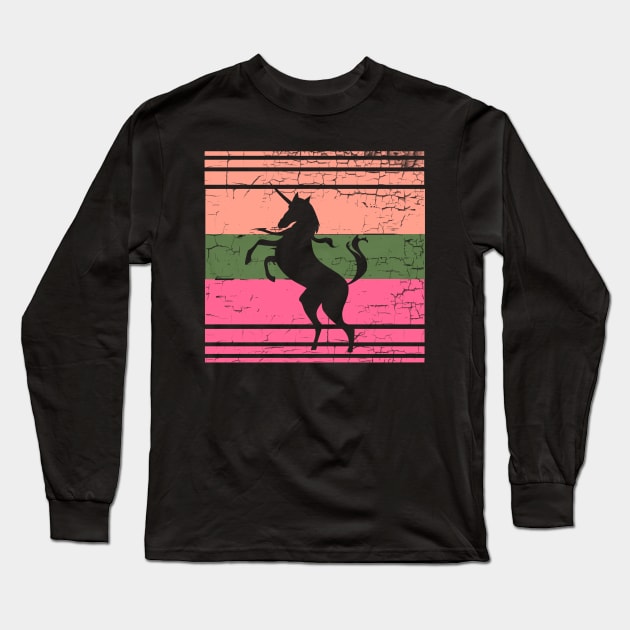 Pink Unicorn Long Sleeve T-Shirt by Imutobi